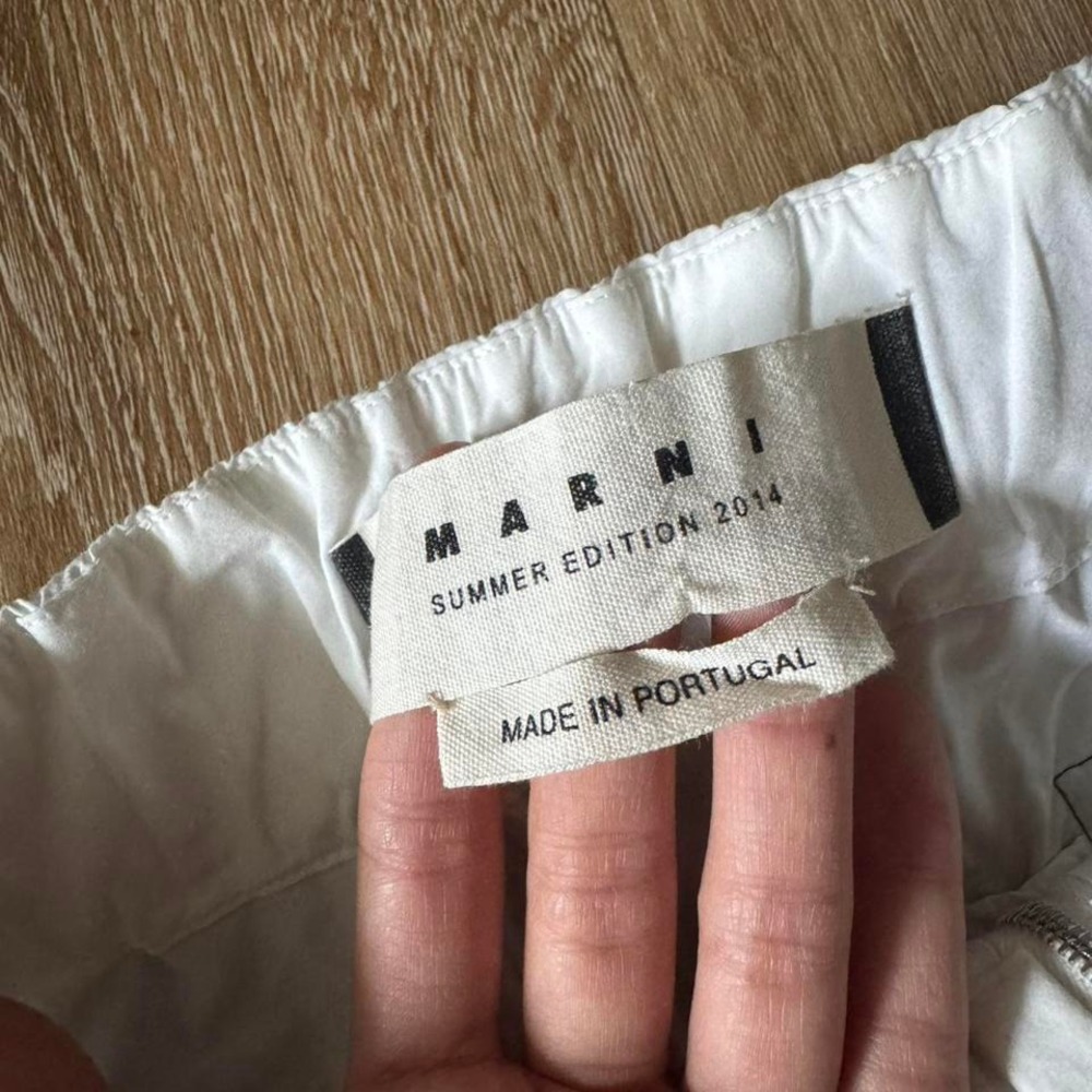 Marni Gray with White Waistband Capri Joggers‎ Summer Edition 2014 Size 38 - Picture 4 of 5